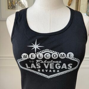 Y2K Exclusivo Welcome To Fabulous Las Vegas Nevada Tank Top Slightly Cropped L
